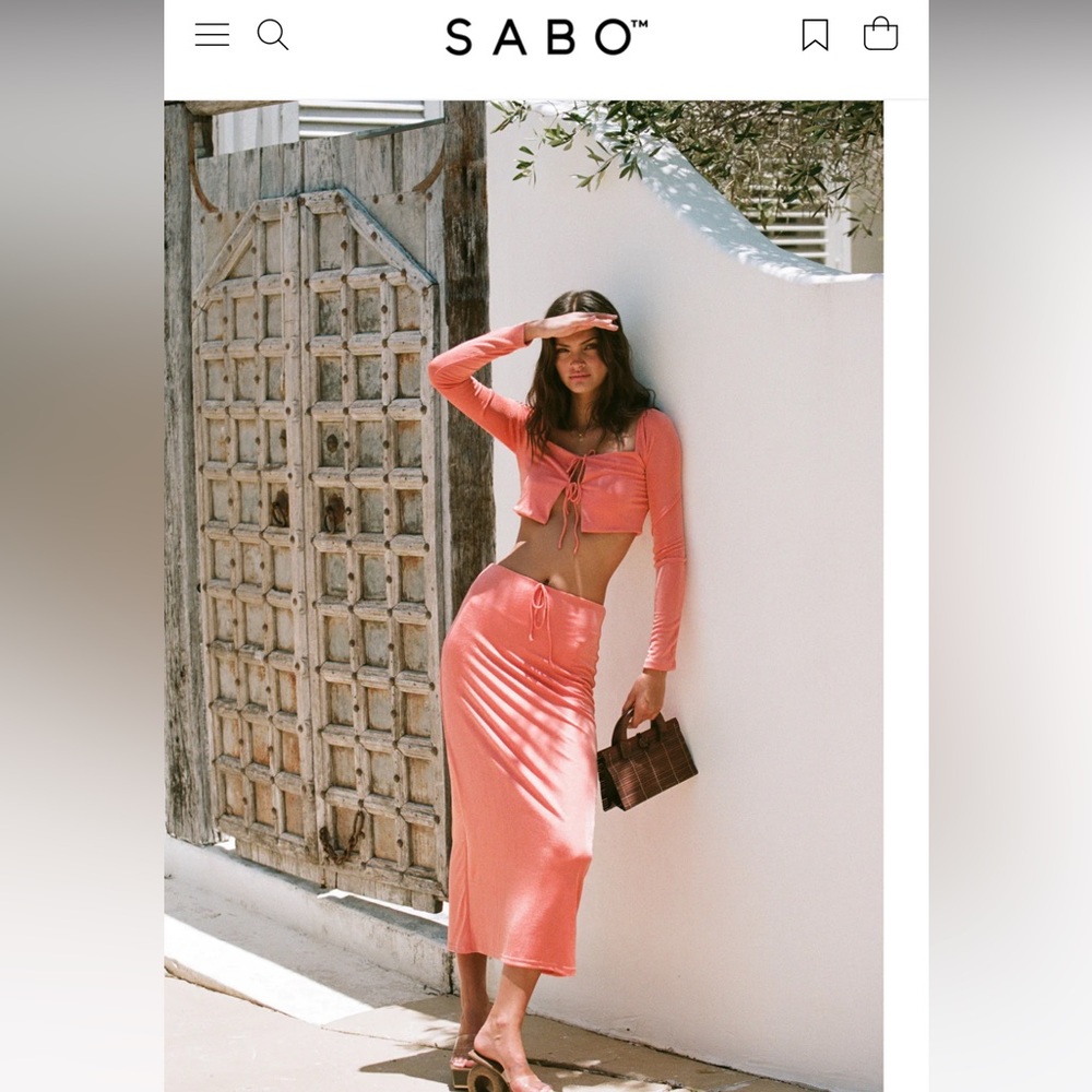 Sabo Skirt Coral Skirt Set